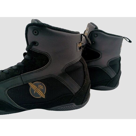 Hayabusa Boxing Shoes Mens Size 7 Black Gold High Top Training Gym Lightweight - Picture 2 of 13